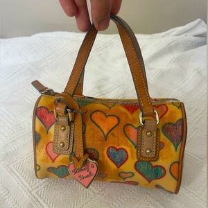 Dooney & Bourke Vintage Y2K Mini Barrel Bag Rainbow Zipper